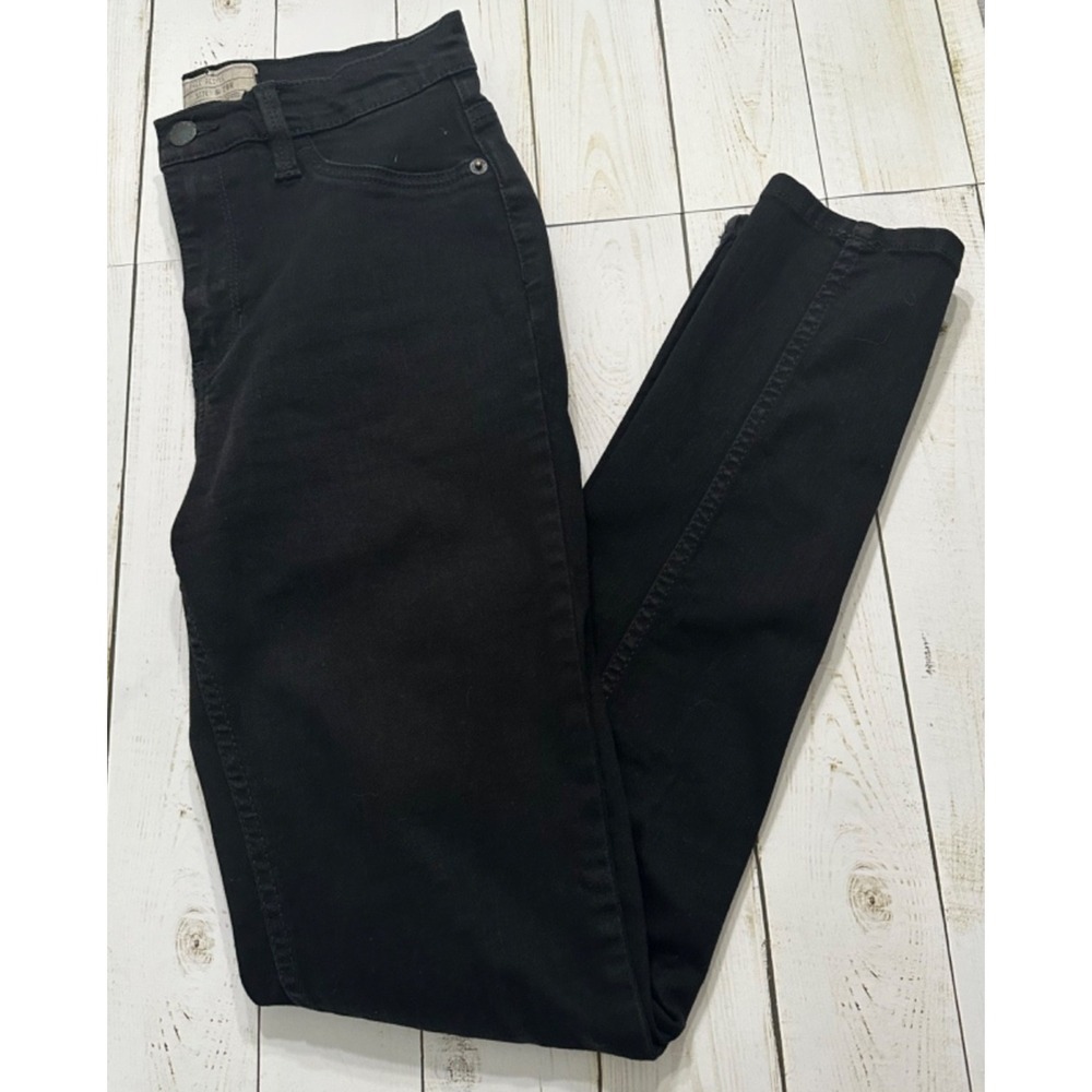 Free People Black Stretch Skinny‎ Slim Jeans mid Rise Dark Wash Size 28